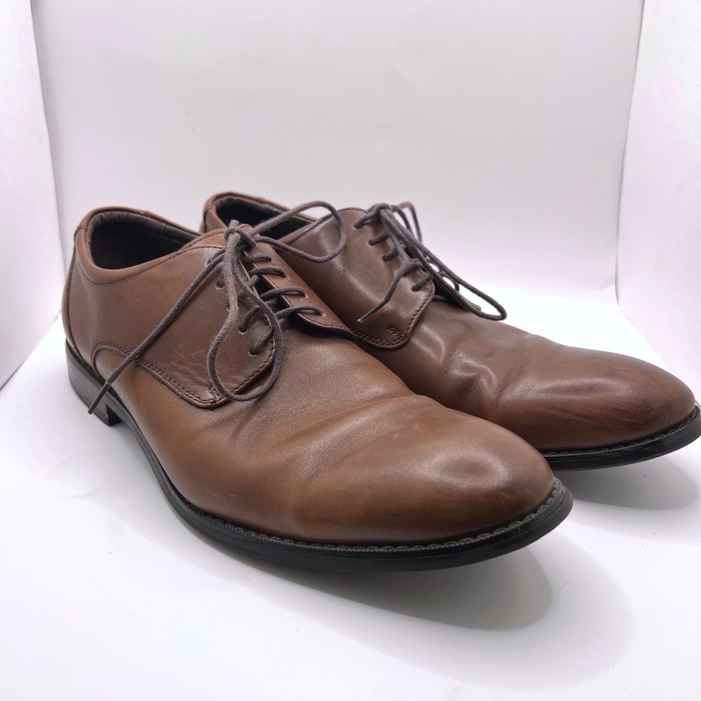 Aston Grey Cleveland Mens‎ Dress Shoes Brown Leather Lace Up Oxford Size 8